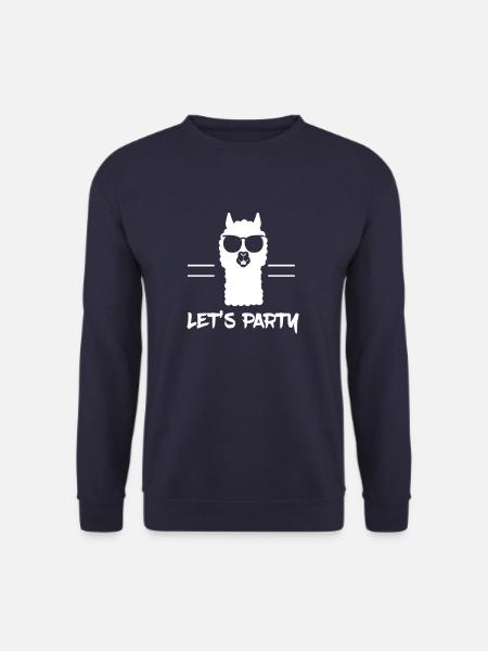Lama mit Sonnenbrille! / Llama with Sunglasses! - Unisex Pullover - Navy