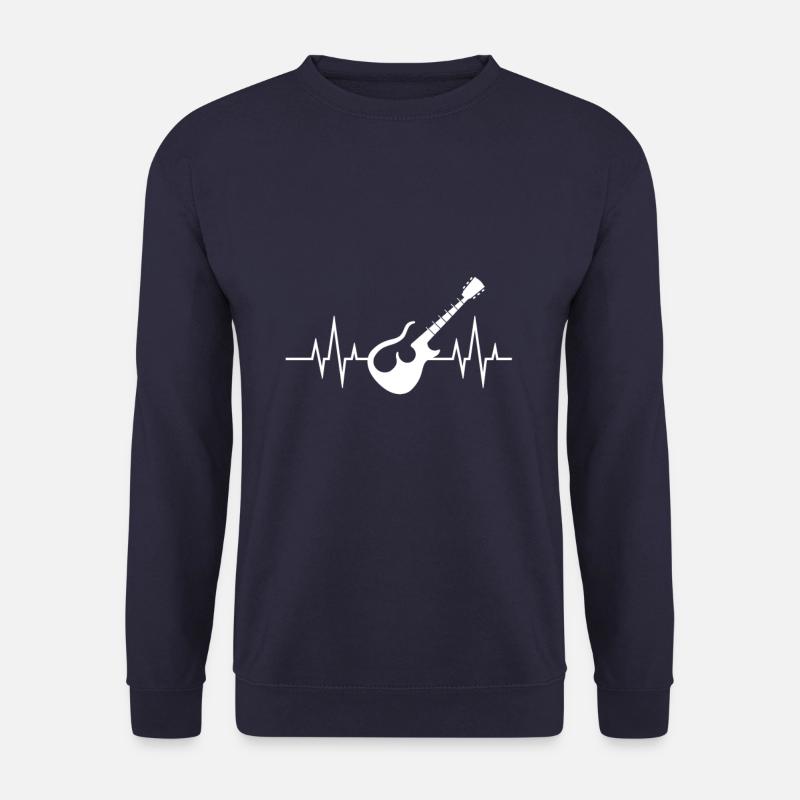 Herzschlag - Heartbeat / Gitarre - Unisex Pullover - Navy