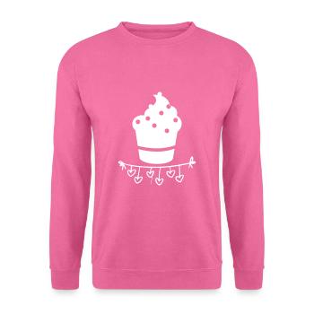 Petits gâteaux - muffins - coeur - Sweat-shirt Unisexe - rose - Devant