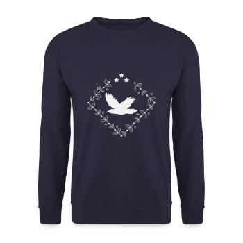 Aigle - Aigle / Oiseau - Oiseau / Vautour - Vautour - Sweat-shirt Unisexe - marine - Devant - Alina (178cm) & Michal (187cm)