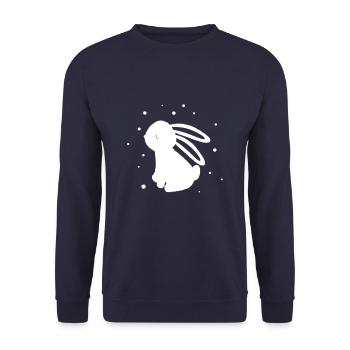 sweet rabbit - sweet rabbit / animal lover - Unisex Sweatshirt - navy - Front - Alina (178cm) & Michal (187cm)