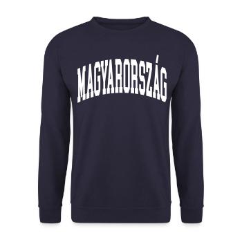 Ungarn - Unisex Pullover - Navy - Vorne - Alina (178cm) & Michal (187cm)