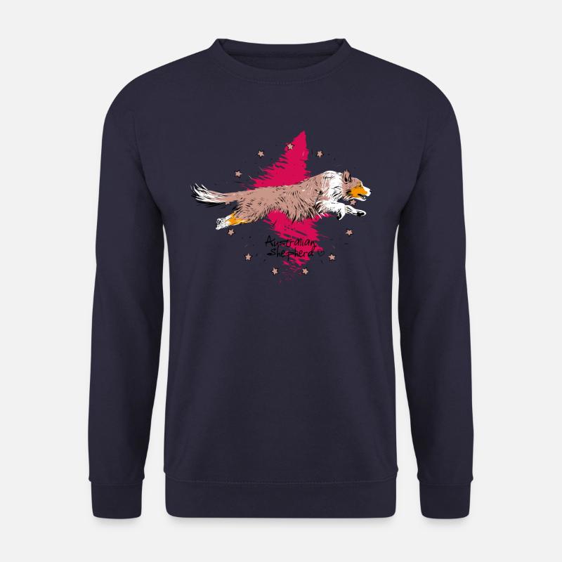 red merle Australian Shepherd - Unisex Pullover - Navy