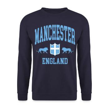 Manchester - Sweat-shirt Unisexe - marine - Devant - Alina (178cm) & Michal (187cm)