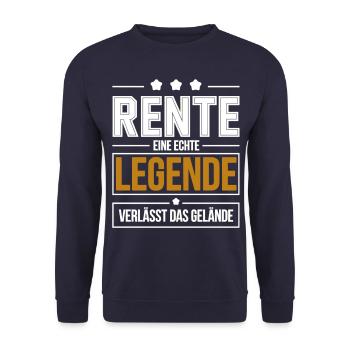 Retirement: A real legend leaves the site - Unisex Sweatshirt - navy - Front - Alina (178cm) & Michal (187cm)