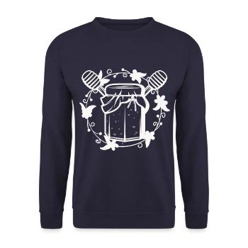 Bee Beekeeper Nature Conservation Honey - Sustainability - Unisex Sweatshirt - navy - Front - Alina (178cm) & Michal (187cm)