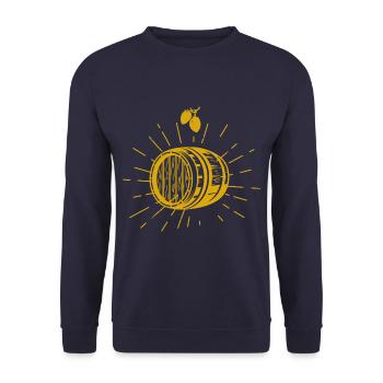 Beer - Beer barrel - Folk festival - Maßkrug - Party - Unisex Sweatshirt - navy - Front - Alina (178cm) & Michal (187cm)