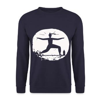 Yoga - Relax Quality of life - Unisex Sweatshirt - navy - Front - Alina (178cm) & Michal (187cm)