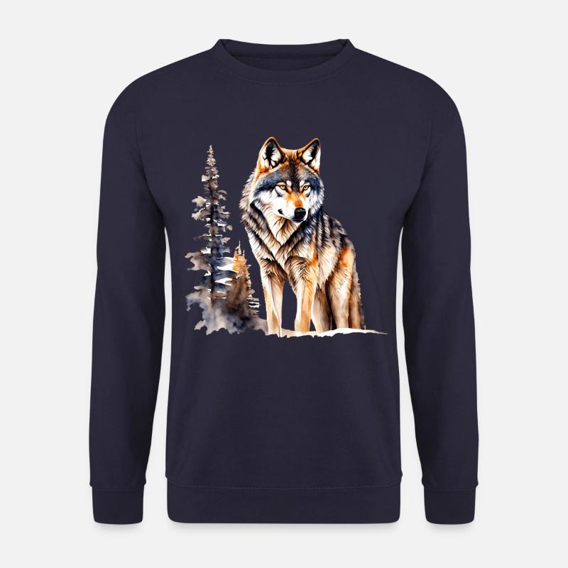 Wolf - Unisex Pullover - Navy