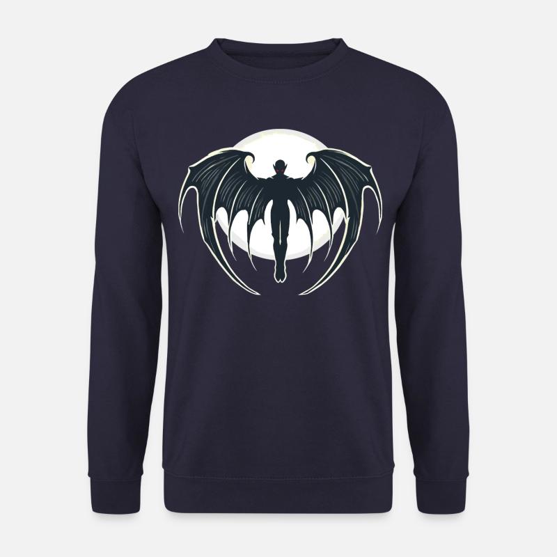 Vampir, Halloween, Mond - Unisex Pullover - Navy
