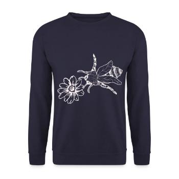 Bee Wasp Bumblebee Beekeeper Nature Conservation Environment Organic - Unisex Sweatshirt - navy - Front - Alina (178cm) & Michal (187cm)