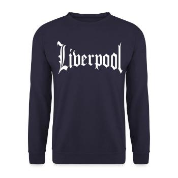 Liverpool - Unisex Sweatshirt - navy - Front - Alina (178cm) & Michal (187cm)