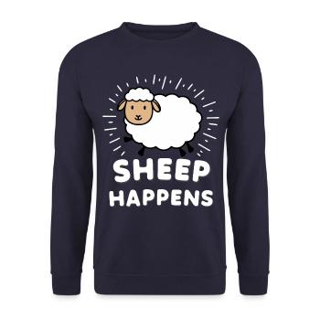 Sheep Sheep Farmer Lamb Farmer - Unisex Sweatshirt - navy - Front - Alina (178cm) & Michal (187cm)