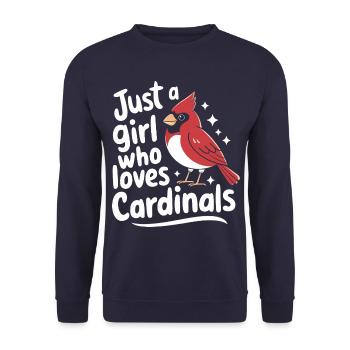 Cardinal Red Cardinal Vogel Red Cardinal - Unisex Sweatshirt - navy - Front - Alina (178cm) & Michal (187cm)