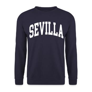 Sevilla - Unisex Pullover - Navy - Vorne - Alina (178cm) & Michal (187cm)