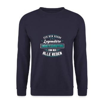 Büroarbeit Industrie Beruf Industriekauffrau - Unisex Pullover - Navy - Vorne - Alina (178cm) & Michal (187cm)
