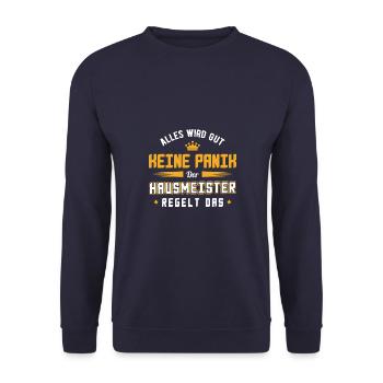 Hausverwalter Haustechniker Hausmeister - Unisex Pullover - Navy - Vorne - Alina (178cm) & Michal (187cm)