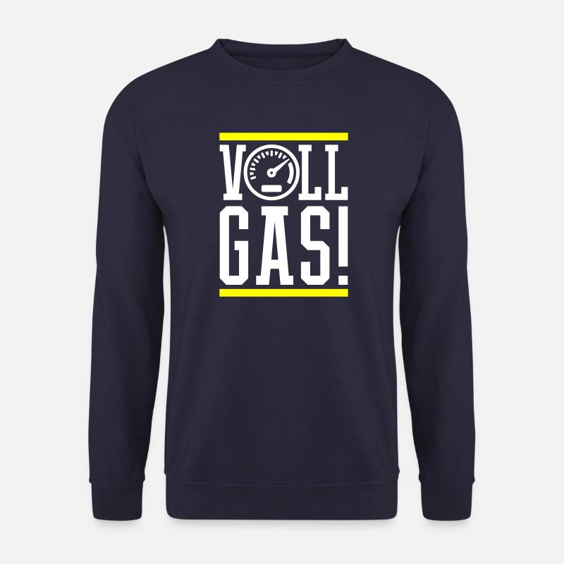 Full Throttle Speedometer Saying - Unisex Sweatshirt - navy