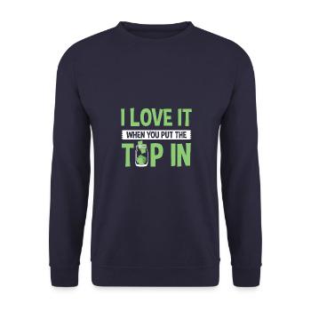 Barman Cocktail Bartender Barkeeper - Unisex Sweatshirt - navy - Front - Alina (178cm) & Michal (187cm)