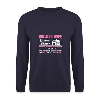 Client Construction Manager Hausbau Traumhaus Eigenheim - Unisex Sweatshirt - navy - Front - Alina (178cm) & Michal (187cm)