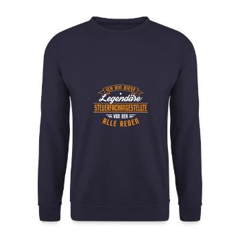 Steuerberater Steuergesetz Steuerfachangestellte - Unisex Pullover - Navy - Vorne - Alina (178cm) & Michal (187cm)