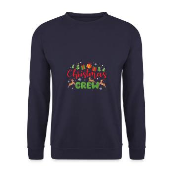 Christmas Time Christmas Christmas Crew - Unisex Sweatshirt - navy - Front - Alina (178cm) & Michal (187cm)