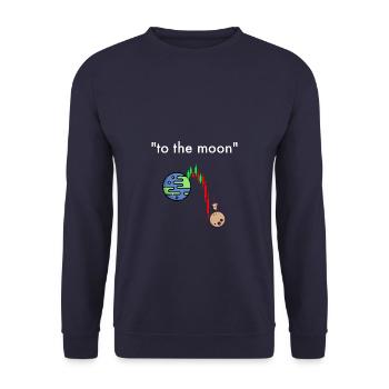 Stock to the Moon Crash - Stock, Finance & Stocks - Unisex Sweatshirt - navy - Front - Alina (178cm) & Michal (187cm)