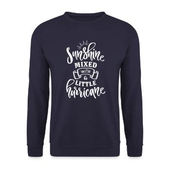 Sunshine mixed with a little hurricane - Unisex Sweatshirt - navy - Front - Alina (178cm) & Michal (187cm)