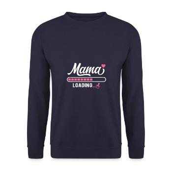 Progéniture Bébé Mère Grossesse - Sweat-shirt Unisexe - marine - Devant - Alina (178cm) & Michal (187cm)
