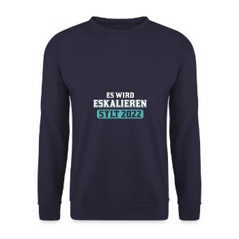 Nordsee Nordseeküste Urlaub Lieblingsinsel Sylt - Unisex Pullover - Navy - Vorne - Alina (178cm) & Michal (187cm)