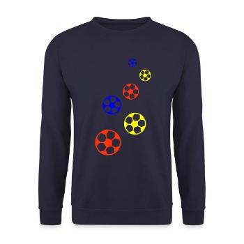 Soccer soccer - Unisex Sweatshirt - navy - Front - Alina (178cm) & Michal (187cm)