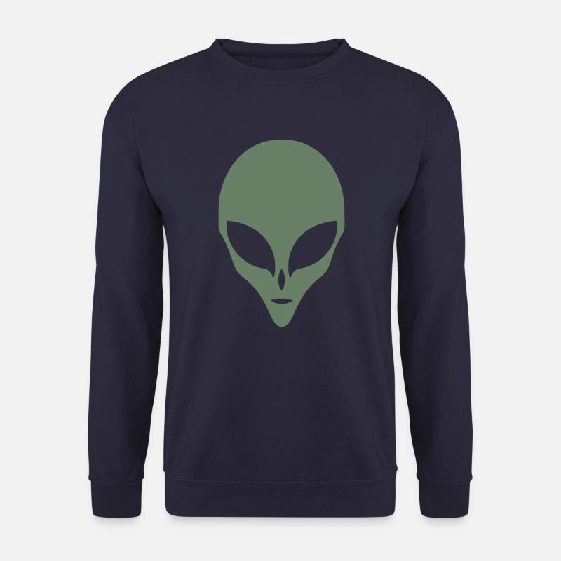 Alien Silhouette Head Face - Sweat-shirt Unisexe - marine