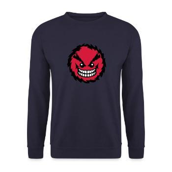 smiley feroce mechant dent 27 - Sweat-shirt Unisexe - marine - Devant - Alina (178cm) & Michal (187cm)