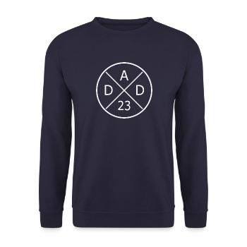 Dad 22 Vater Papa 2022 Baby Vatertag - Unisex Pullover - Navy - Vorne - Alina (178cm) & Michal (187cm)