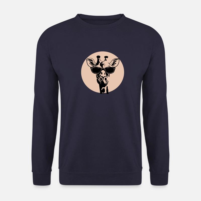 Giraffe mit Brille - Unisex Pullover - Navy