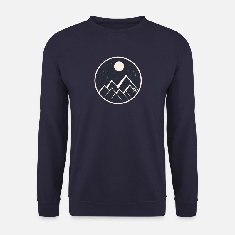 Mountain in Starry Night logo - Unisex Sweatshirt - navy