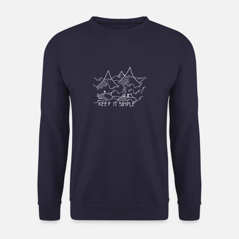 Keep it Simple Camping Trip Tshirt - Unisex Sweatshirt - navy