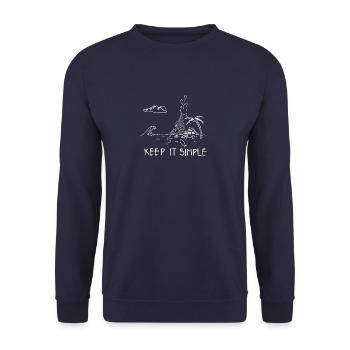 Keep it simple Surfen - Unisex Pullover - Navy - Vorne - Alina (178cm) & Michal (187cm)
