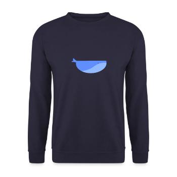 Animaux Baleine Bleue Doux Enfants Nature Zoo Idée Cadeau - Sweat-shirt Unisexe - marine - Devant - Alina (178cm) & Michal (187cm)