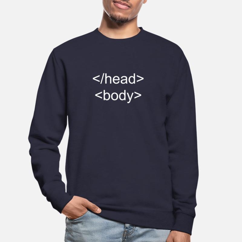 Programming Nerd Head Body HTML Unisex Pullover