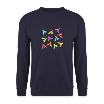 Clitoris parade rainbow gift idea - Unisex Sweatshirt - navy - Front - Alina (178cm) & Michal (187cm)