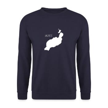 Lanzarote Canary Island Emigration - Unisex Sweatshirt - navy - Front - Alina (178cm) & Michal (187cm)