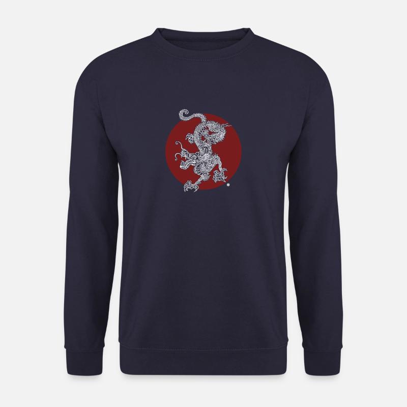 Weißer Drache - Unisex Pullover - Navy