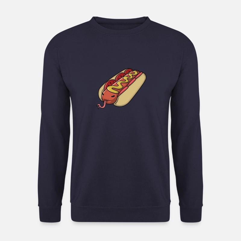 Hot Dog mit Schlangen Wurst - Unisex Pullover - Navy