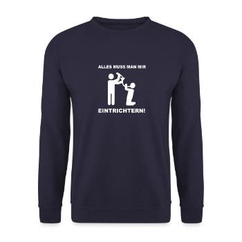 Alkohol Trichter Trichtern Festival Geschenk Idee - Unisex Pullover - Navy - Vorne - Alina (178cm) & Michal (187cm)