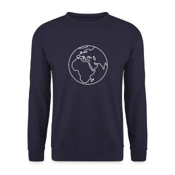 Erde - Unisex Pullover - Navy - Vorne - Alina (178cm) & Michal (187cm)