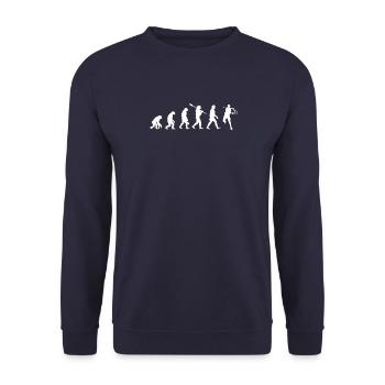 Evolution Tennis weiss - Unisex Pullover - Navy - Vorne - Alina (178cm) & Michal (187cm)