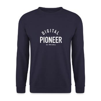 Digital Pioneer - Unisex Sweatshirt - navy - Front - Alina (178cm) & Michal (187cm)