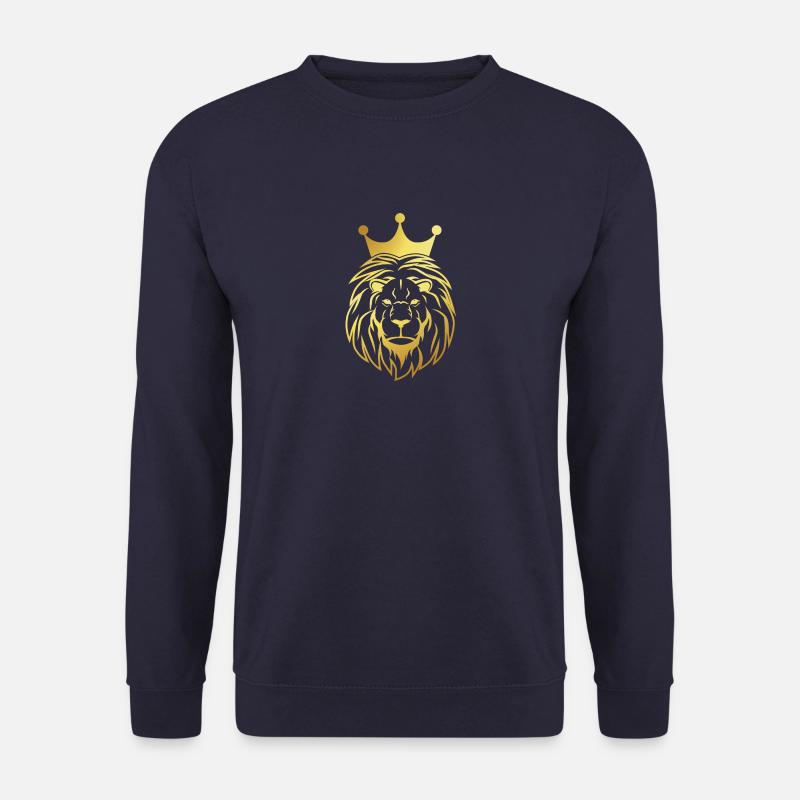 lion löwe leo könig der löwen lions king - Unisex Pullover - Navy