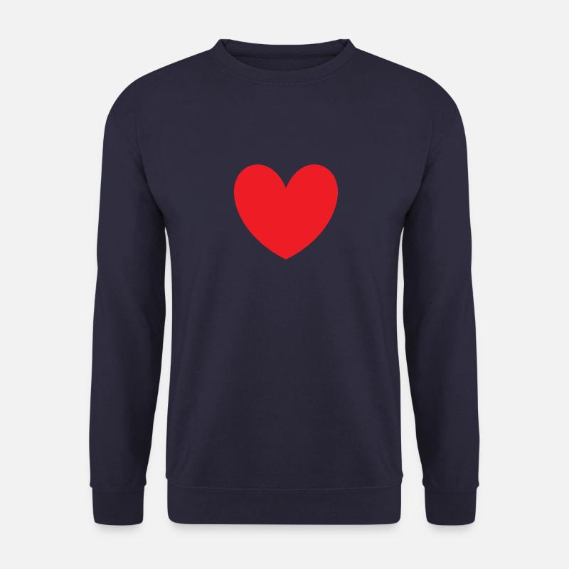 rotes Herz - Unisex Pullover - Navy